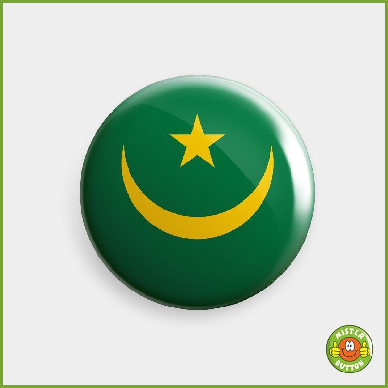 Flagge Mauretanien Button