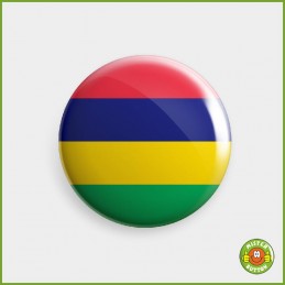 Flagge Mauritius Button