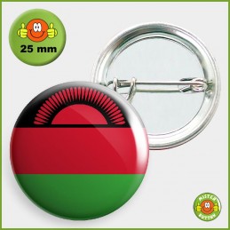 Flagge Malawi Button 25mm mit Sicherheitsnadel