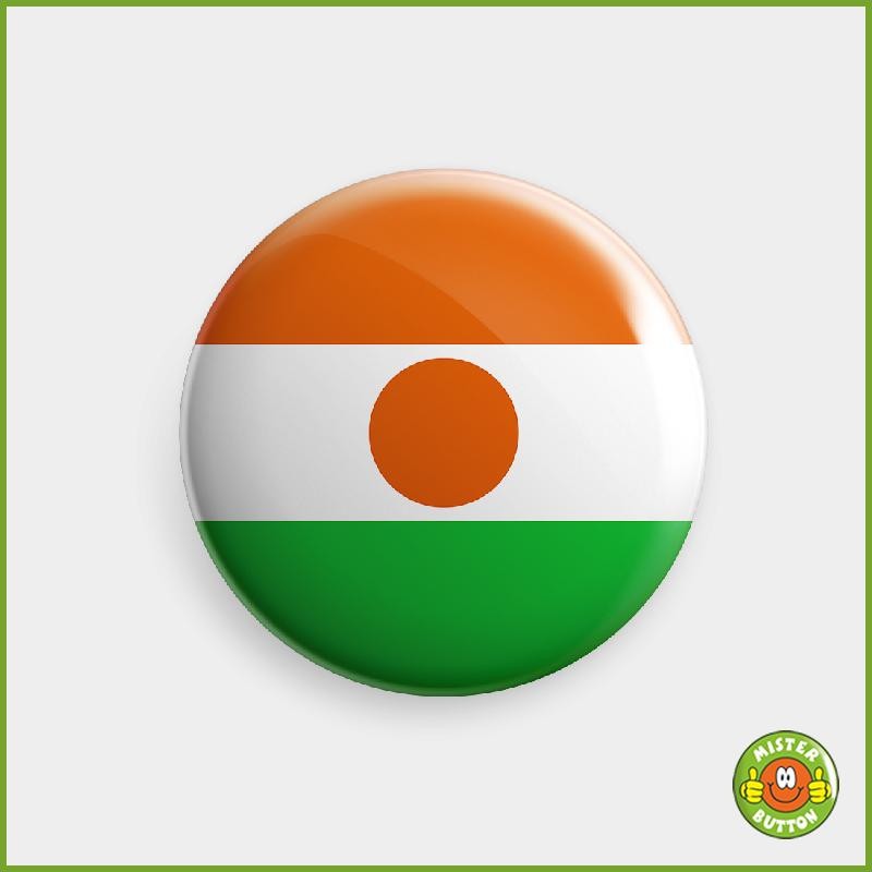 Flagge Niger Button