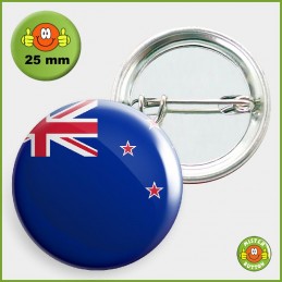 Flagge Neuseeland Button 25mm mit Sicherheitsnadel