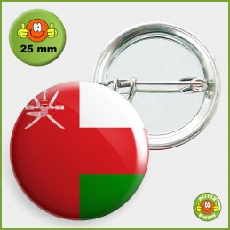 Flagge Oman Button 25mm mit Sicherheitsnadel
