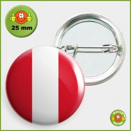 Flagge Peru Button 25mm mit Sicherheitsnadel