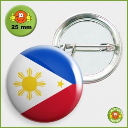 Flagge Philippinen Button 25mm mit Sicherheitsnadel