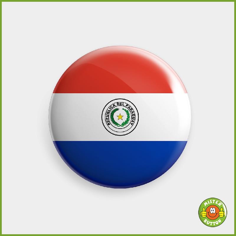Flagge Paraguay Button