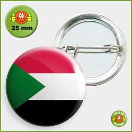 Flagge Sudan Button 25mm mit Sicherheitsnadel