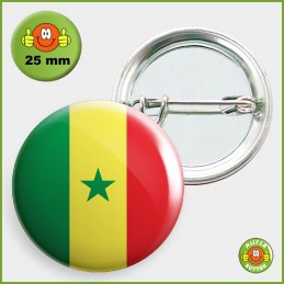 Flagge Senegal Button 25mm mit Sicherheitsnadel