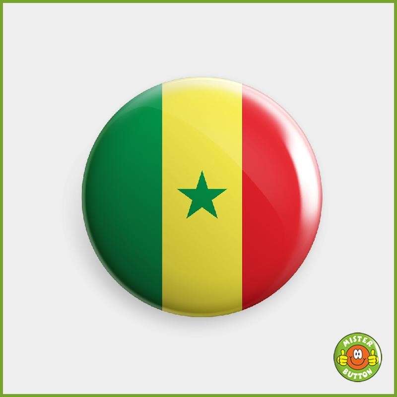 Flagge Senegal Button