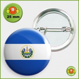 Flagge El Salvador Button 25mm mit Sicherheitsnadel