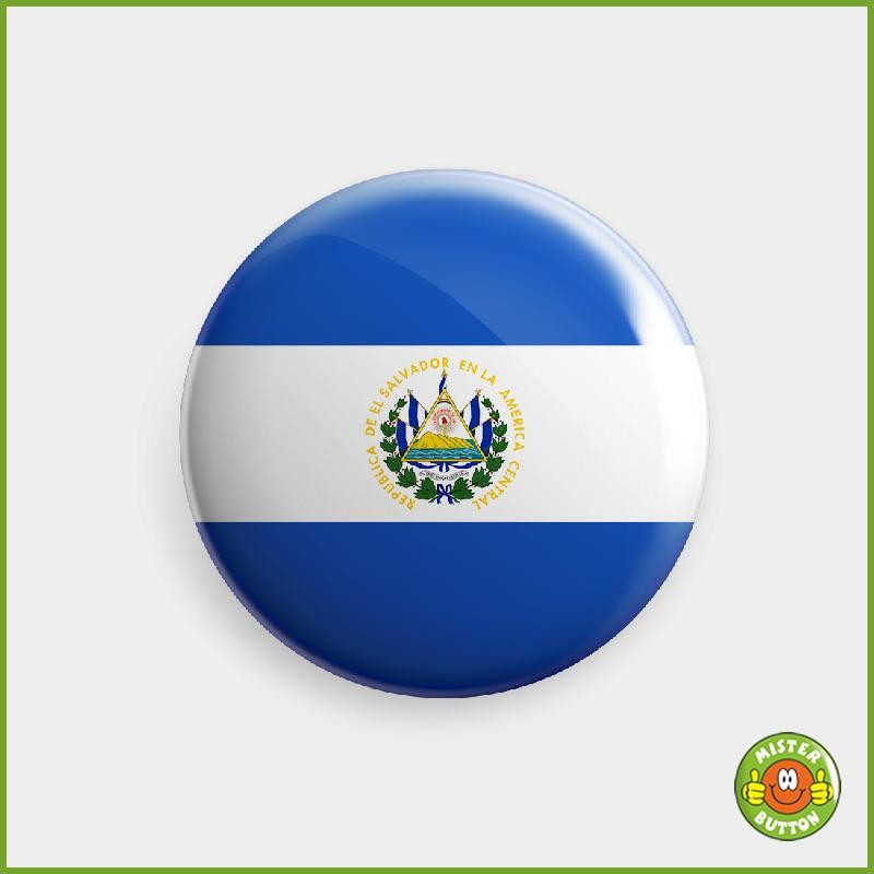 Flagge El Salvador Button