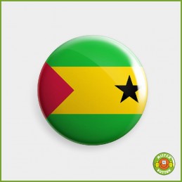 Flagge Sao Tome und Principe Button