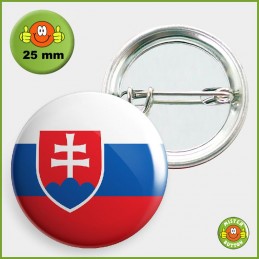 Flagge Slowakei Button 25mm mit Sicherheitsnadel