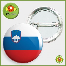 Flagge Slowenien Button 25mm mit Sicherheitsnadel
