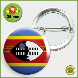 Flagge Swasiland Button 25mm mit Sicherheitsnadel