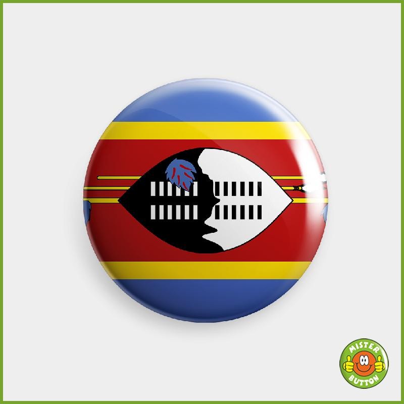 Flagge Swasiland Button