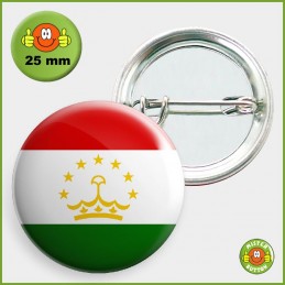 Flagge Tadschikistan Button 25mm mit Sicherheitsnadel