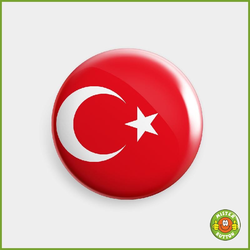 Flagge Türkei Button