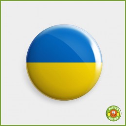 Flagge Ukraine Button