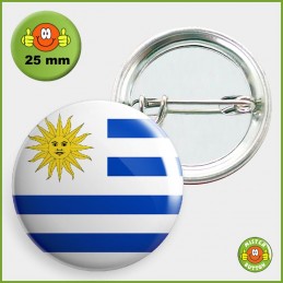 Flagge Uruguay Button 25mm mit Sicherheitsnadel