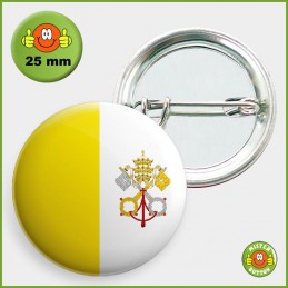 Flagge Vatikanstadt Button 25mm mit Sicherheitsnadel