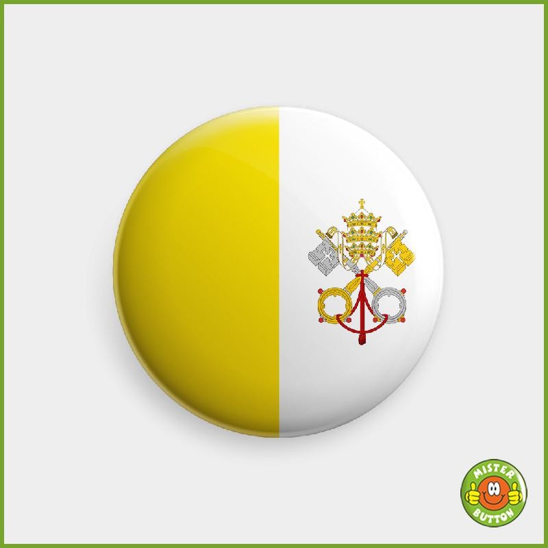 Flagge Vatikanstadt Button