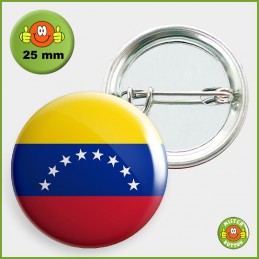 Flagge Venezuela Button 25mm mit Sicherheitsnadel