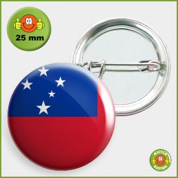 Flagge Samoa Button 25mm mit Sicherheitsnadel