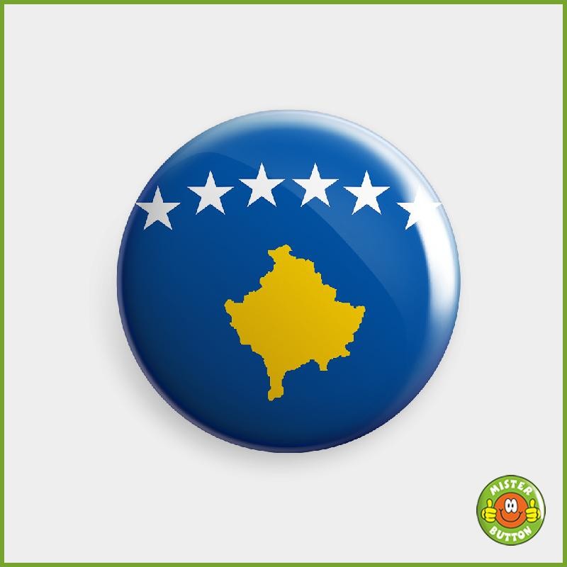 Flagge Kosovo Button
