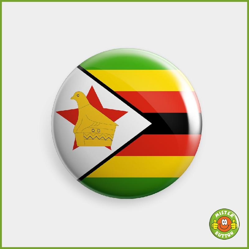 Flagge Simbabwe Button