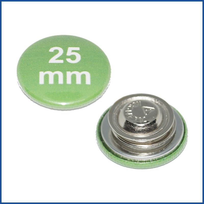 Buttons bedruckt 25mm mit Kleidungsmagnet