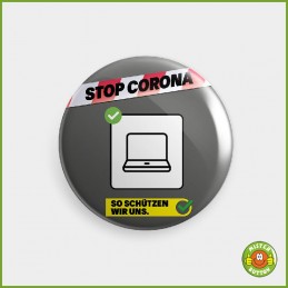 COVID-19 Coronavirus Button - Homeoffice Button